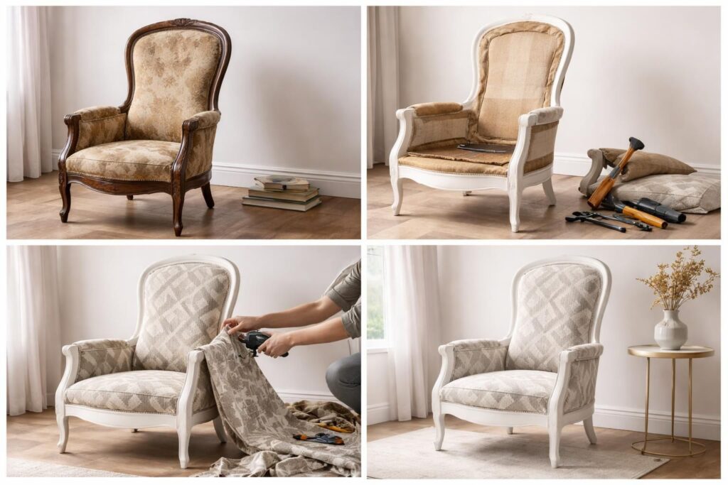 découvrez comment relooker un fauteuil voltaire modernisé en quatre étapes simples pour lui donner un nouveau style élégant et contemporain.